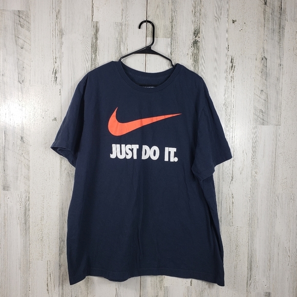 Nike Other - Mens nike navy blue just do it logo short sleeve tshirt size XXL